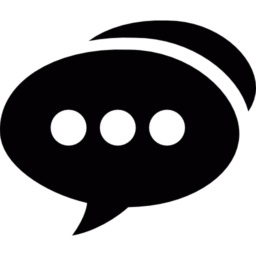 Speech bubble with three dots free icon
