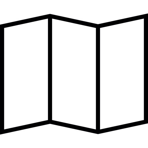 folleto tríptico icono gratis