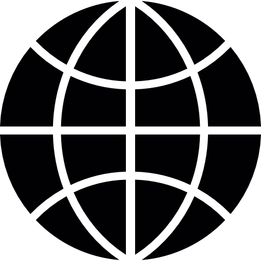 weltweites schwarzes symbol kostenlos Icon