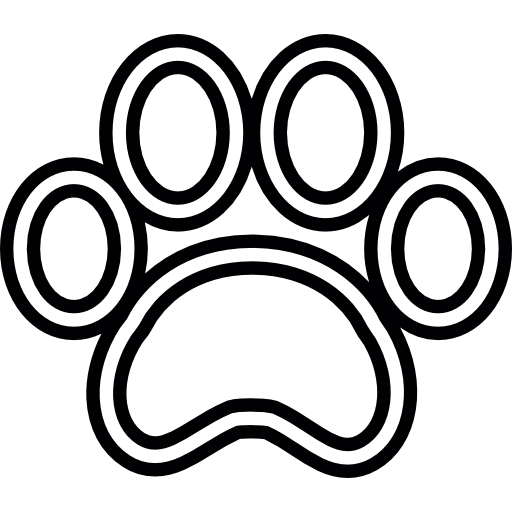 dog paw print outline