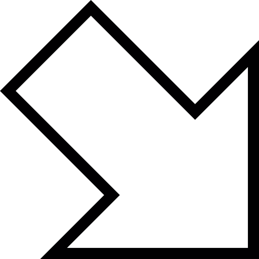 diagonaler rechter pfeil nach unten kostenlos Icon