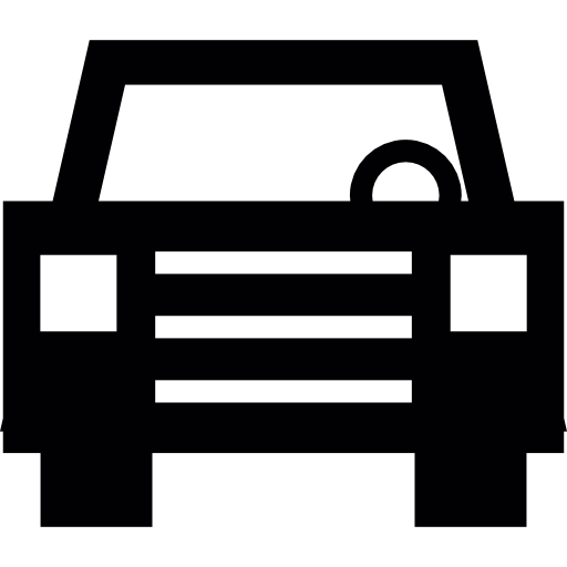 Прямоугольная передняя часть автомобиля бесплатно иконка