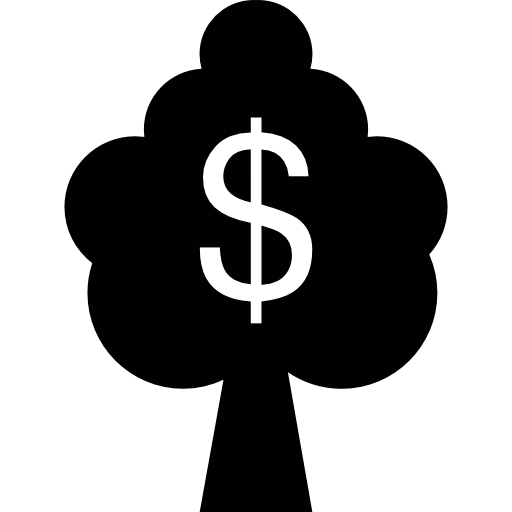 arbol de dolares icono gratis