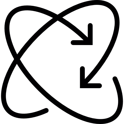 zwei kreisförmige pfeile kostenlos Icon
