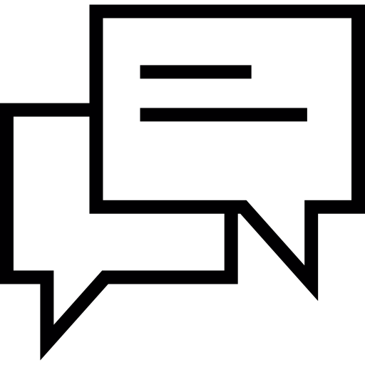 Conversation with Text Lines free icon