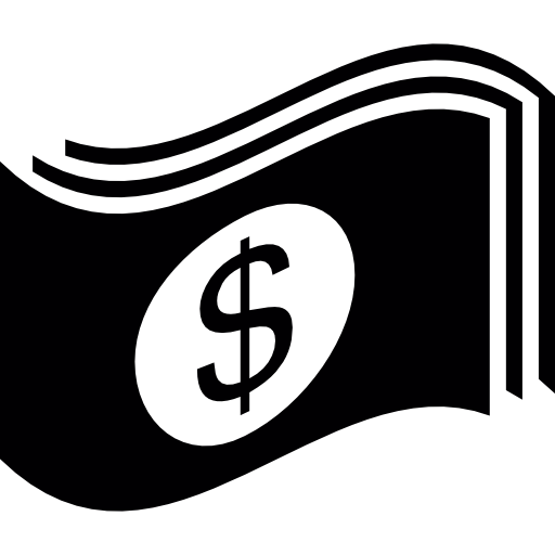 acenando notas de dólar grátis ícone