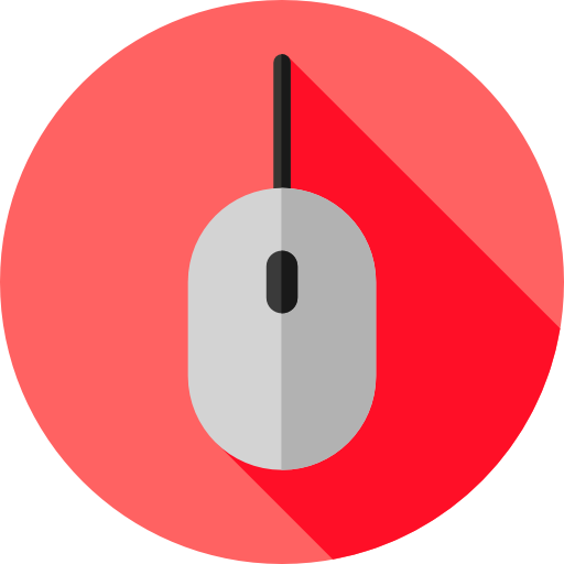 Mouse Flat Circular Flat icon