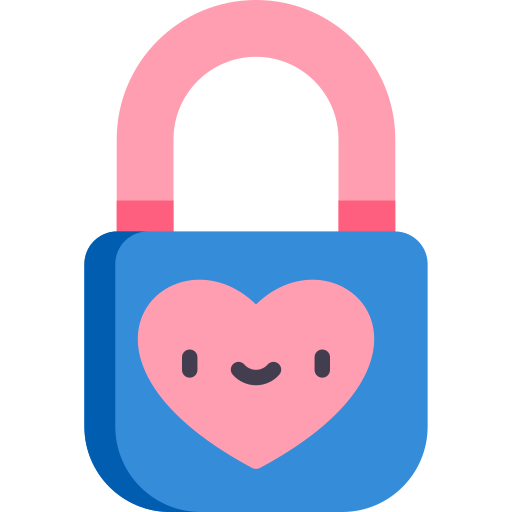 Lock Kawaii Flat icon