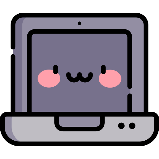 Laptop Kawaii Lineal color icon