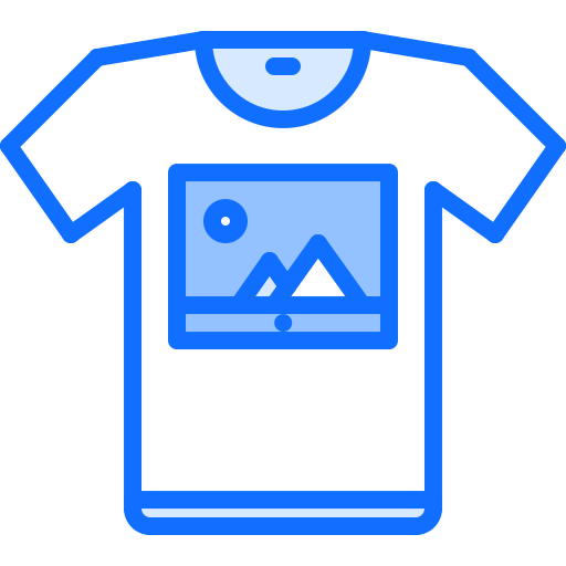 T shirt Coloring Blue icon