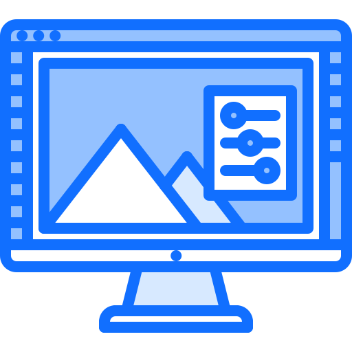 Edición de fotos icono gratis