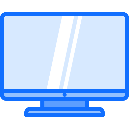 Television Coloring Blue icon