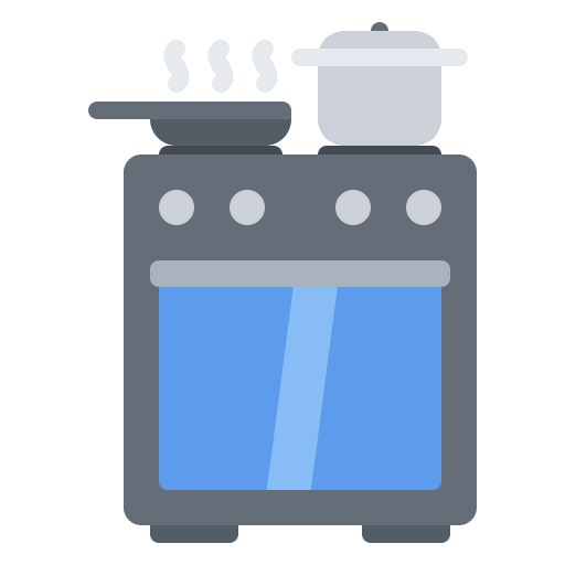 Cooker Coloring Flat icon