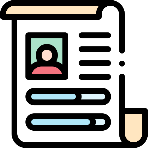 currículum icono gratis