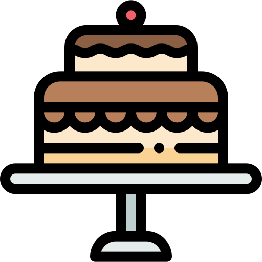 Cake Detailed Rounded Lineal color icon