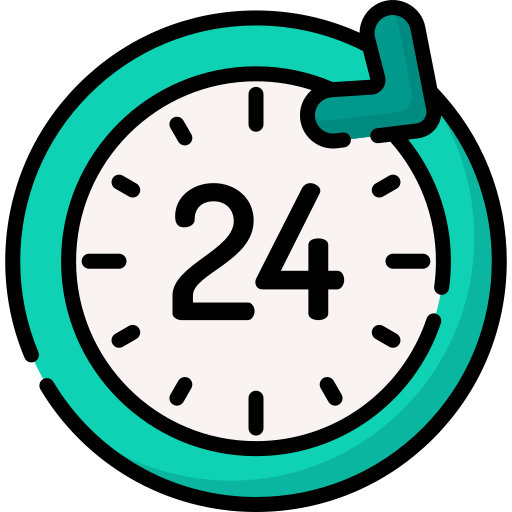 24 Hour Time Clock Icon PNG Images & PSDs for Download