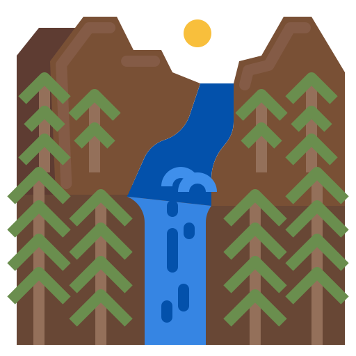 Waterfall PMICON Flat icon