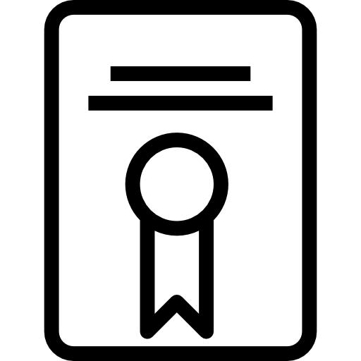 certificación icono gratis