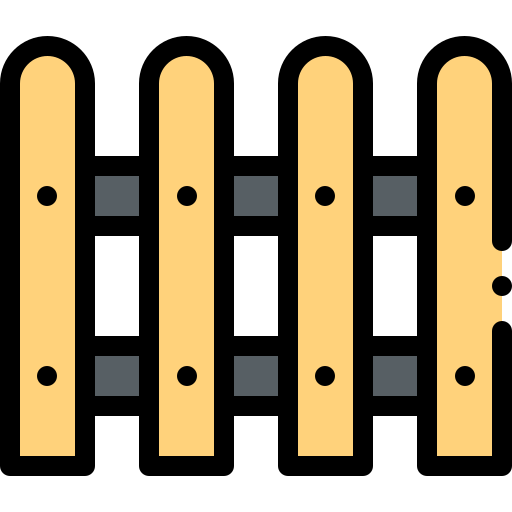 Fence Detailed Rounded Lineal color icon