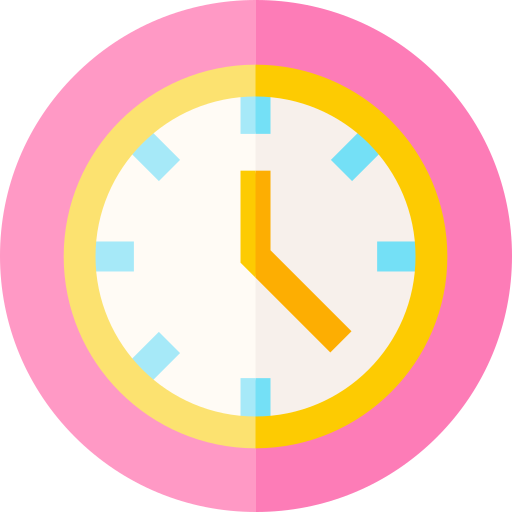 Clock Basic Straight Flat Icon