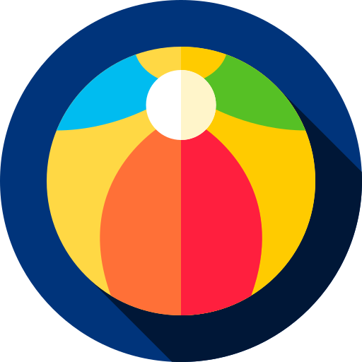 Beach ball Flat Circular Flat icon