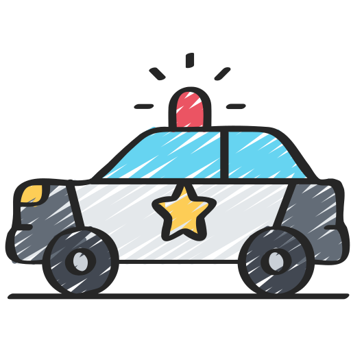 Coche de policía icono gratis