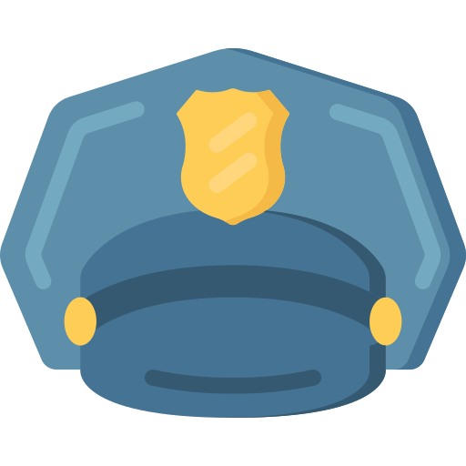 Sombrero de la policía icono gratis