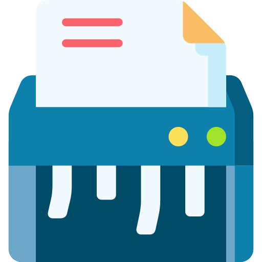 Paper shredder - free icon