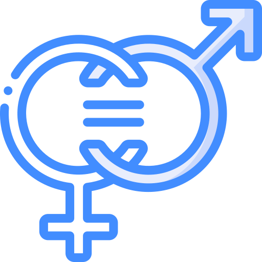 Gender equality Basic Miscellany Blue icon