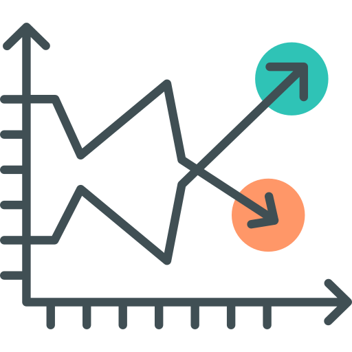 Gráfico de líneas icono gratis