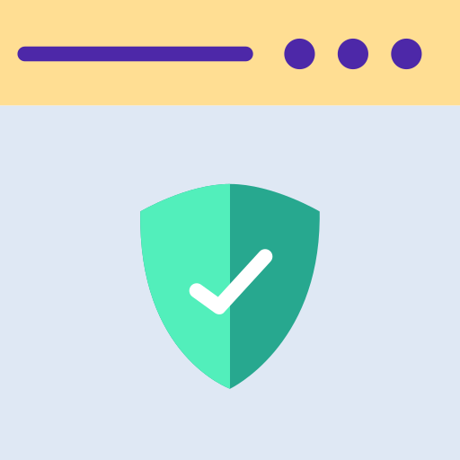 Seguridad en la web icono gratis