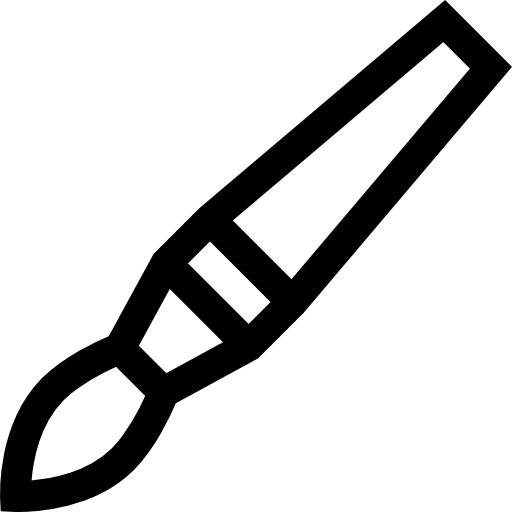 Paint brush Basic Straight Lineal icon