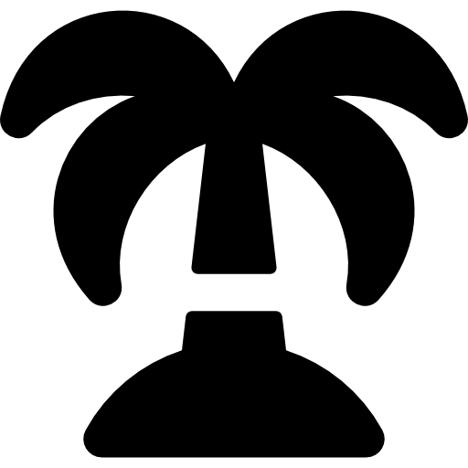 Palm tree Basic Rounded Filled icon