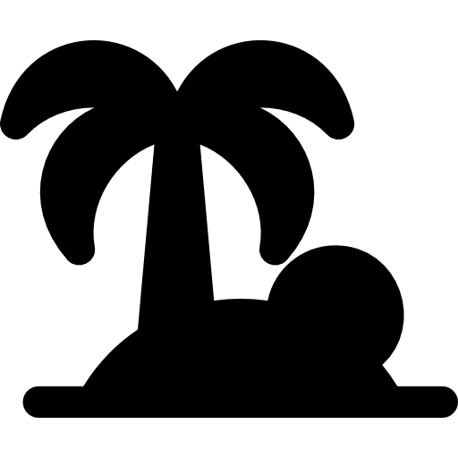 Island Basic Rounded Filled Icon