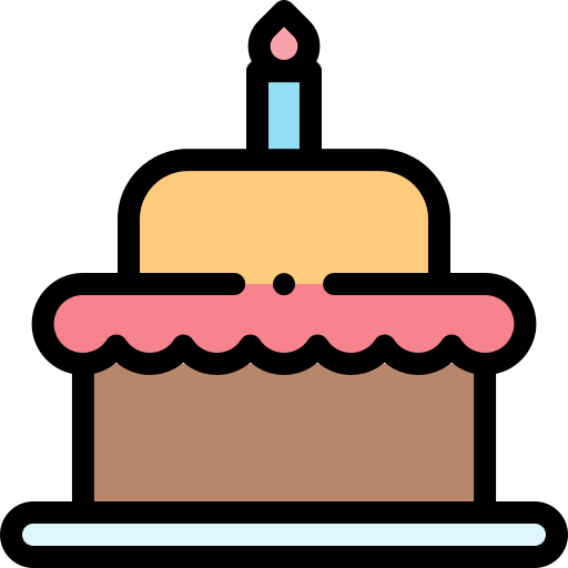 pastel de cumpleaños icono gratis