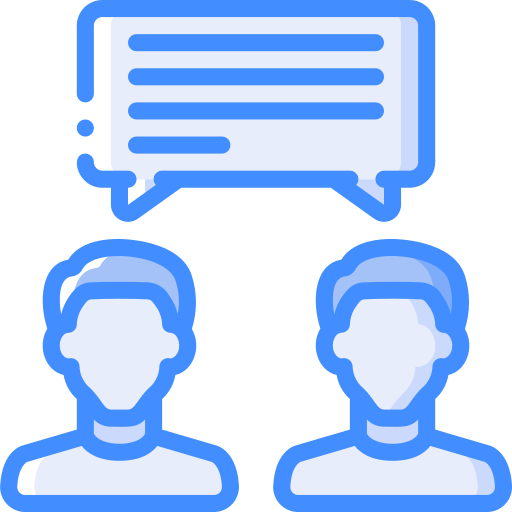 Conversation Basic Miscellany Blue icon