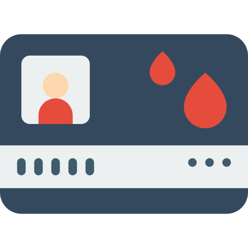 Cartão do doador de sangue grátis ícone Cartão do doador de sangue grátis ícone