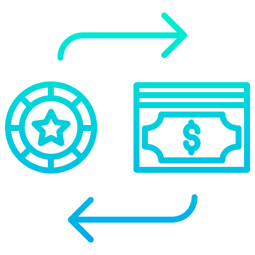 Exchange Shastry Outline Gradient icon