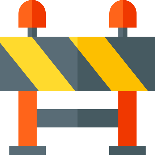 Roadblock Basic Straight Flat icon