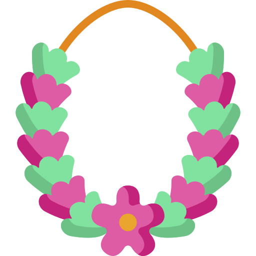 collar de flores icono gratis