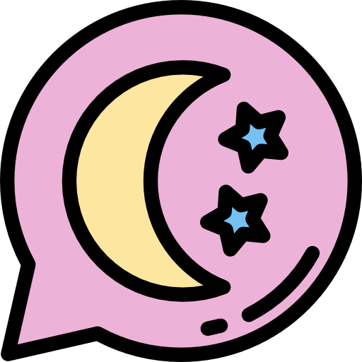 Half moon icon (Symbol png) pink