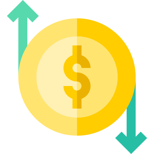 Money flow free icon Money flow free icon