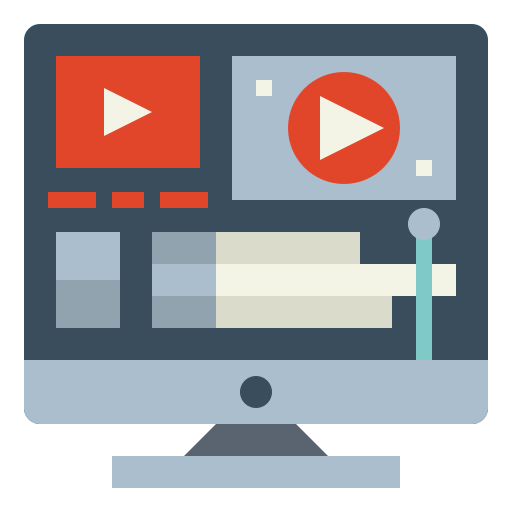 Reproductor de video icono gratis