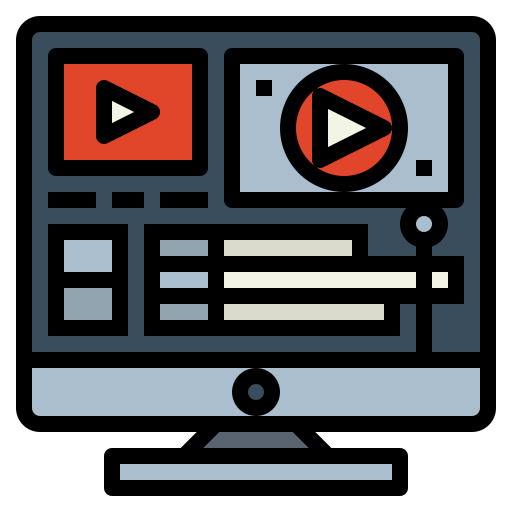 Reproductor de video icono gratis