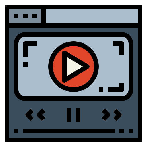 Reproductor de video icono gratis