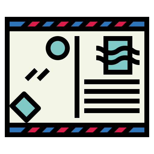 tarjeta postal icono gratis