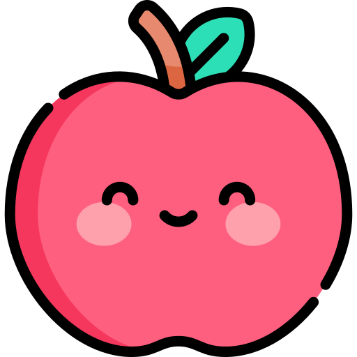 Apple Kawaii Lineal color icon