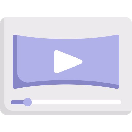 Reproductor de video icono gratis