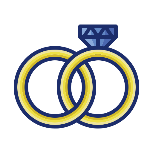 Anillos de boda icono gratis