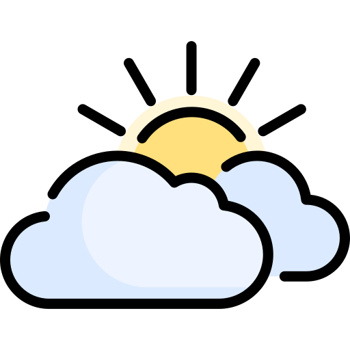 Clouds and sun Special Lineal color icon